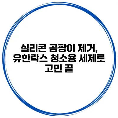 실리콘 곰팡이 제거, 유한락스 청소용 세제로 고민 끝