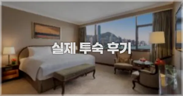 💬 실제 투숙 후기