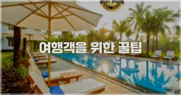여행객을 위한 꿀팁