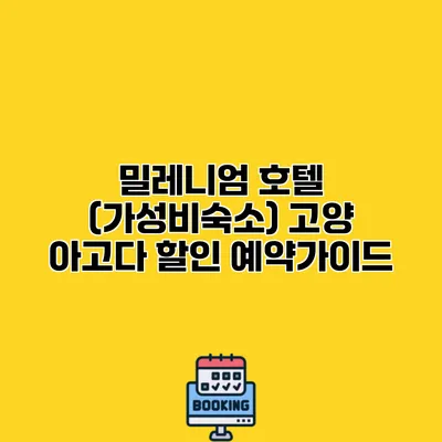 밀레니엄 호텔 (가성비숙소) 고양 아고다 할인 예약가이드