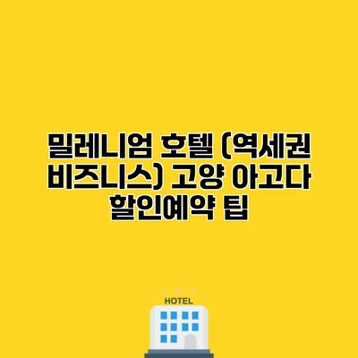 밀레니엄 호텔 (역세권 비즈니스) 고양 아고다 할인예약 팁