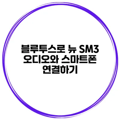 블루투스로 뉴 SM3 오디오와 스마트폰 연결하기