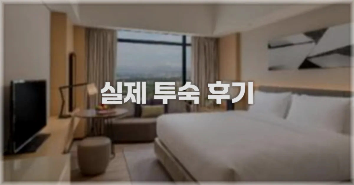 💬 실제 투숙 후기