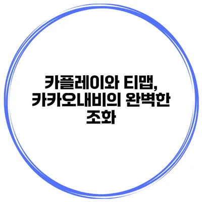 카플레이와 티맵, 카카오내비의 완벽한 조화