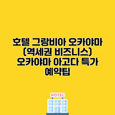 호텔 그랑비아 오카야마 (역세권 비즈니스) 오카야마 아고다 특가 예약팁