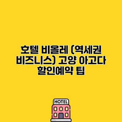 호텔 비올레 (역세권 비즈니스) 고양 아고다 할인예약 팁