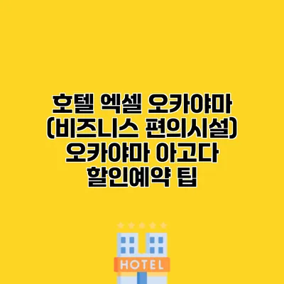 호텔 엑셀 오카야마 (비즈니스 편의시설) 오카야마 아고다 할인예약 팁